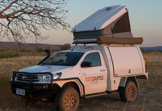 Red Sands Campers Broome Perth Darwin 2person 4wd rooftop Toyota hilux